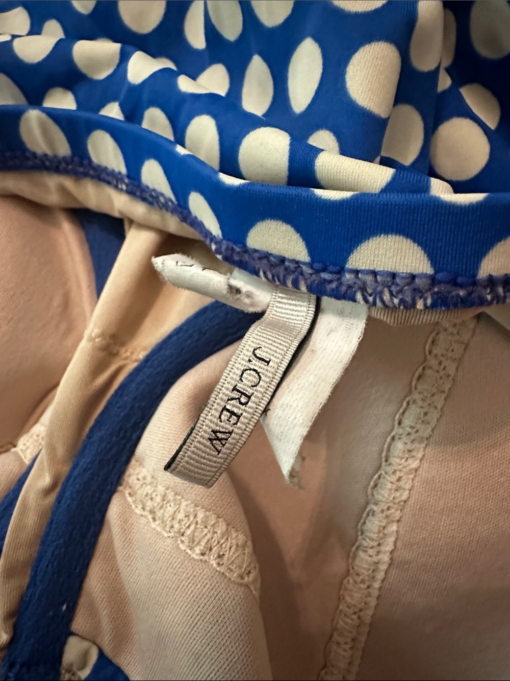 J. Crew Blue One-Piece Swimsuit with White Polka Dots - Picture 9 of 14
